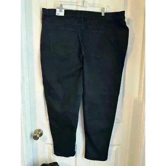 Lane Bryant Women`s Signature Fit Boyfriend Jean Black With Sequins size 20 Glam - Picture 5 of 8